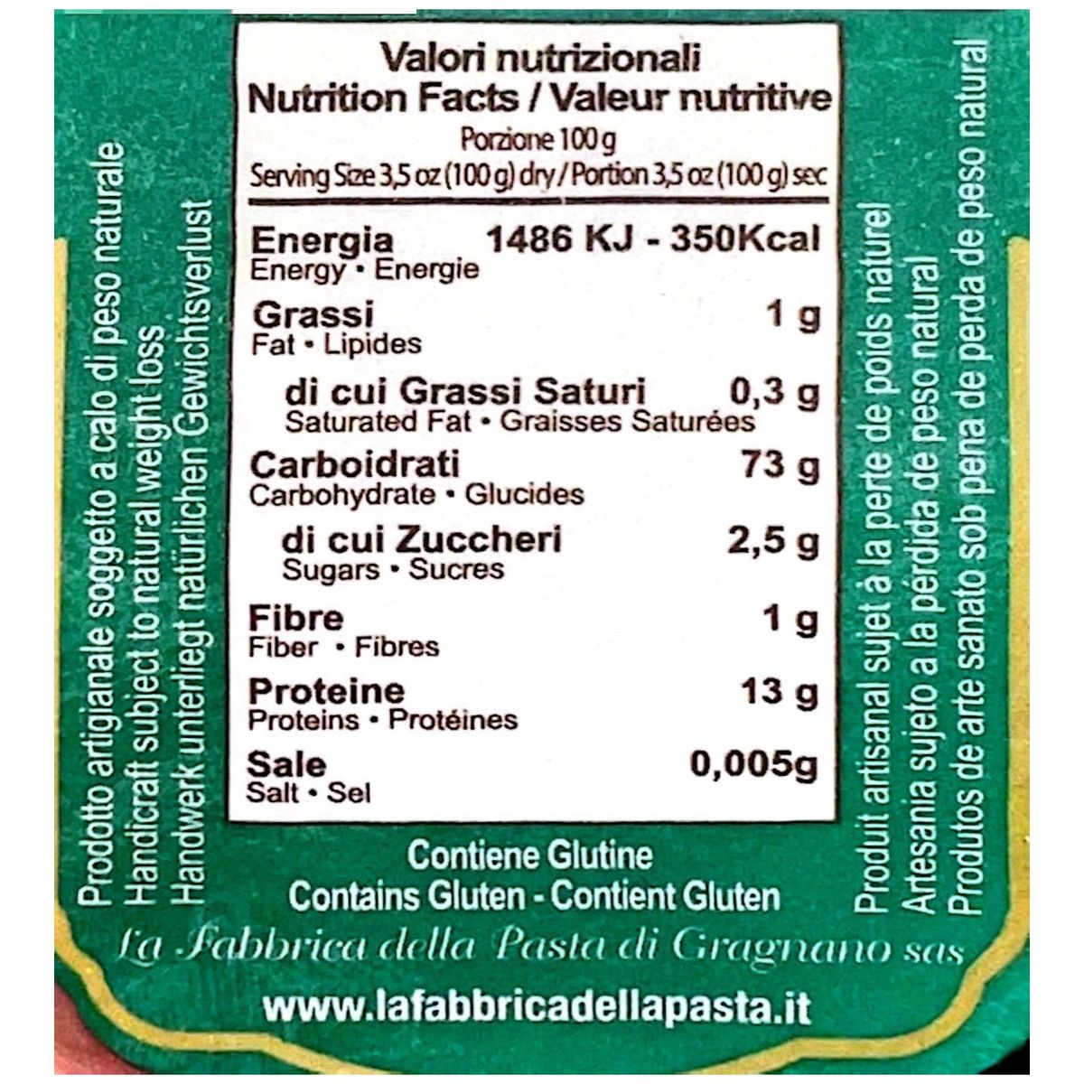 La Fabbrica della Pasta di Gragnano „Bio Caserecce“ Gragnano-Nudeln IGP 500 Gr.
