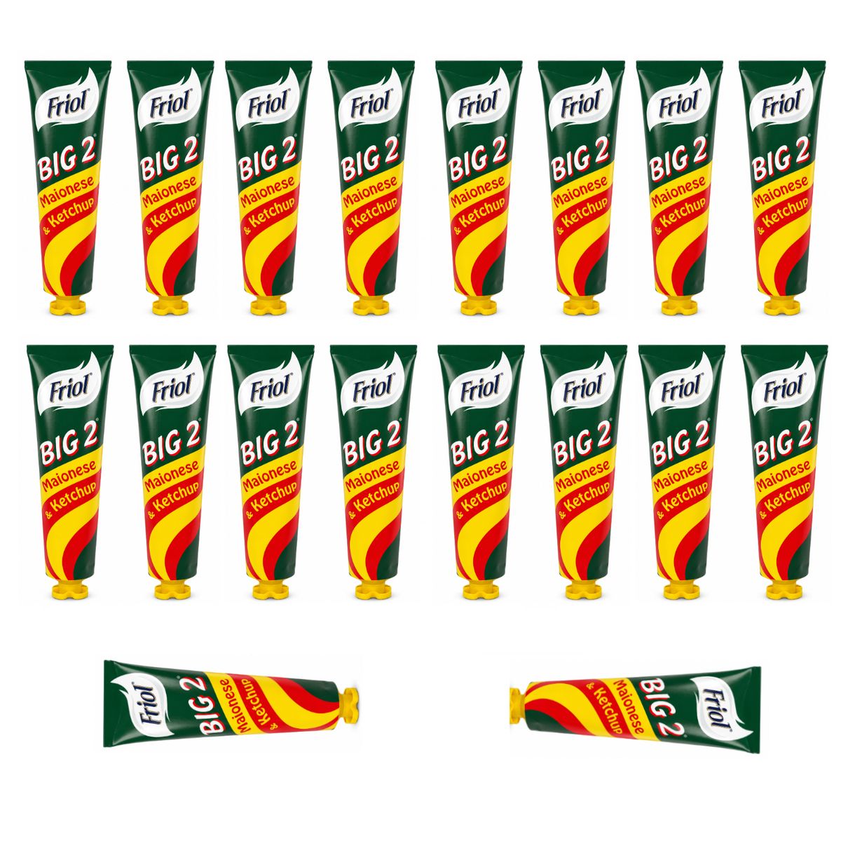 Friol Big 2 Ketchup and Mayonnaise Sauce 185g - 20 pieces