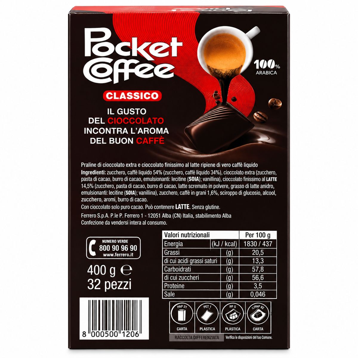 Pocket Coffee Classico 400 g