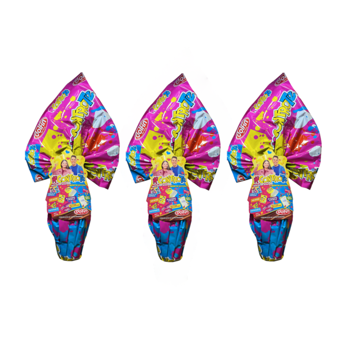 Dolfin Egg MeControTe Milchschokolade 220 g - 3 Stück