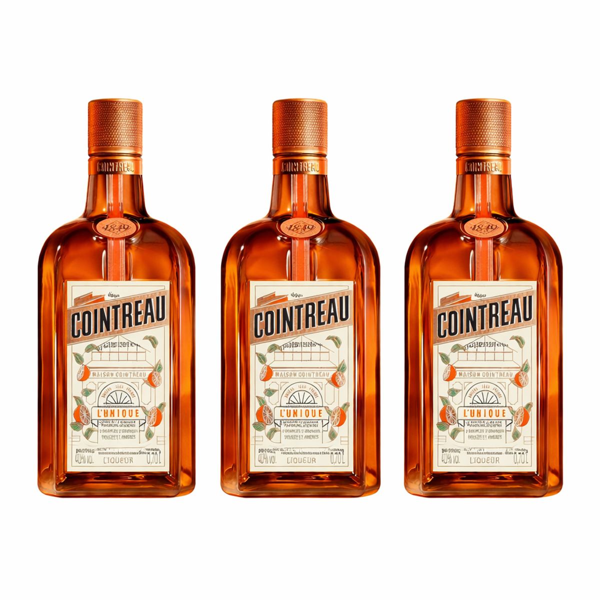 Cointreau Orangenlikör 40 % vol. 0,70 l - 3 Stück
