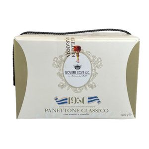 Panettone Classique Giovanni Cova & C. 1930 – Gâteau Milanais Traditionnel aux Raisins et Fruits Confits 1000g – Excellence Artisanale Italienne
