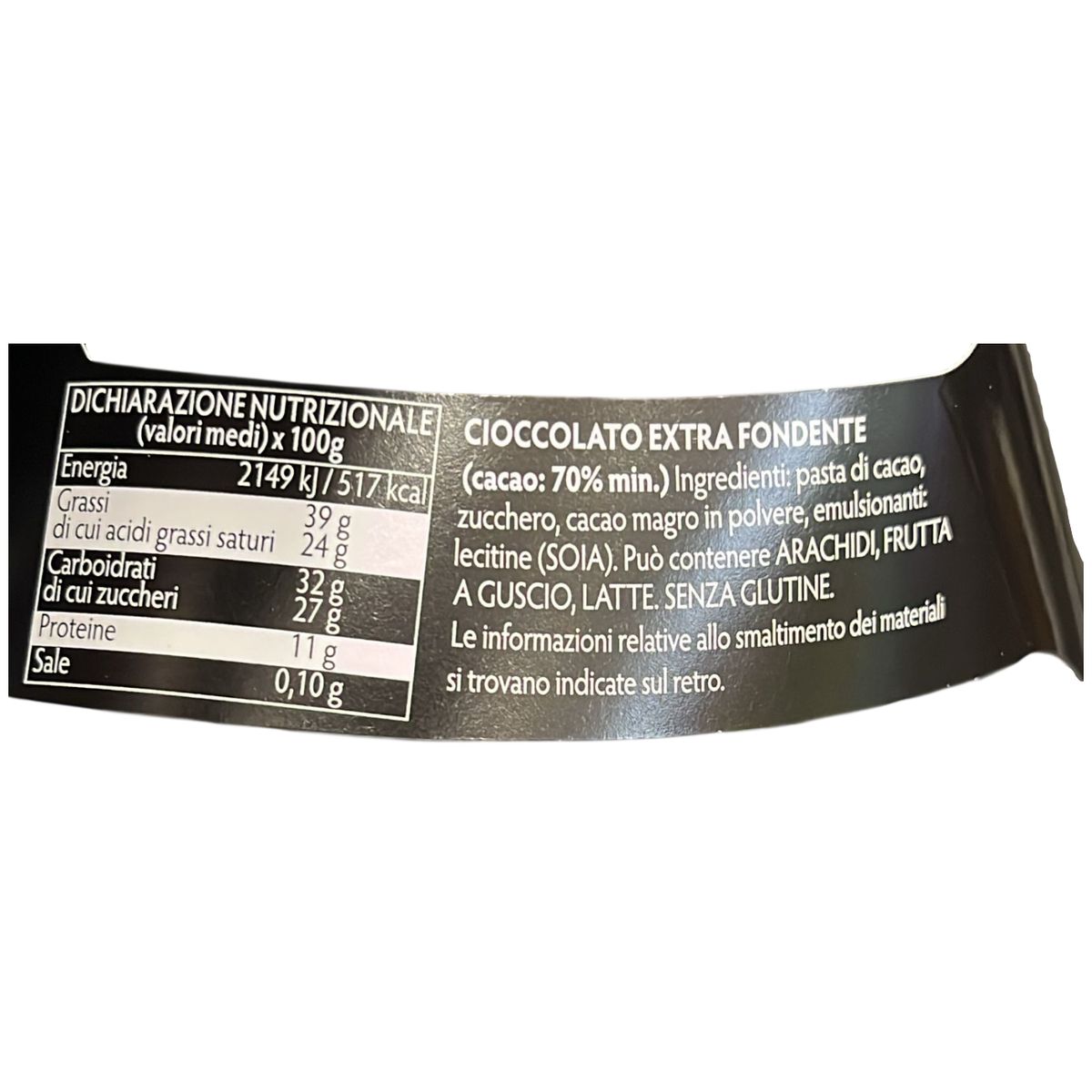 Bauli Moro Egg Extra dunkle Schokolade 70 % 280 g