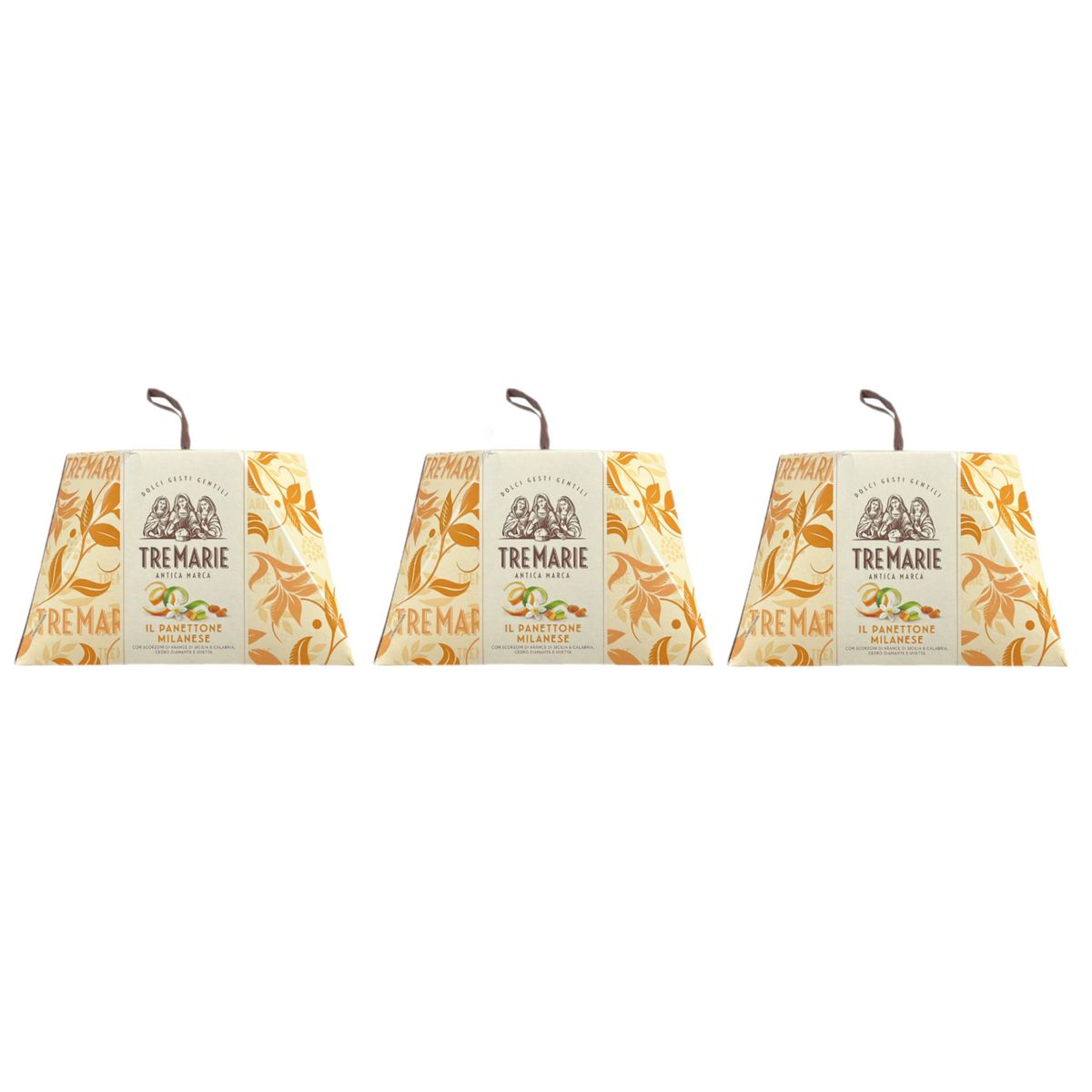 Tre Marie Panettone Milanese 1 Kg - 3 Piezas