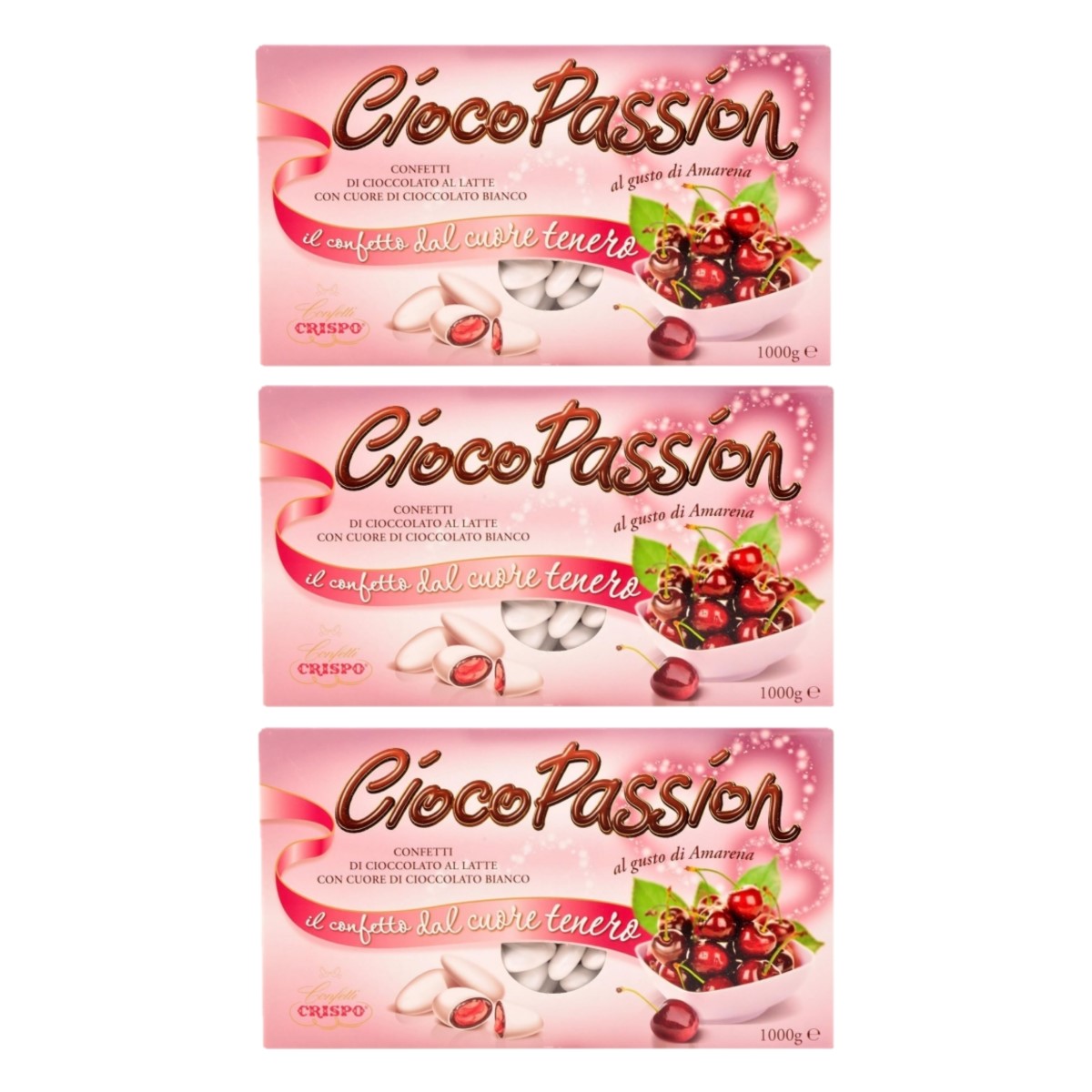 Crispo Confetti CiocoPassion Amarena 1 kg. 3 pezzi