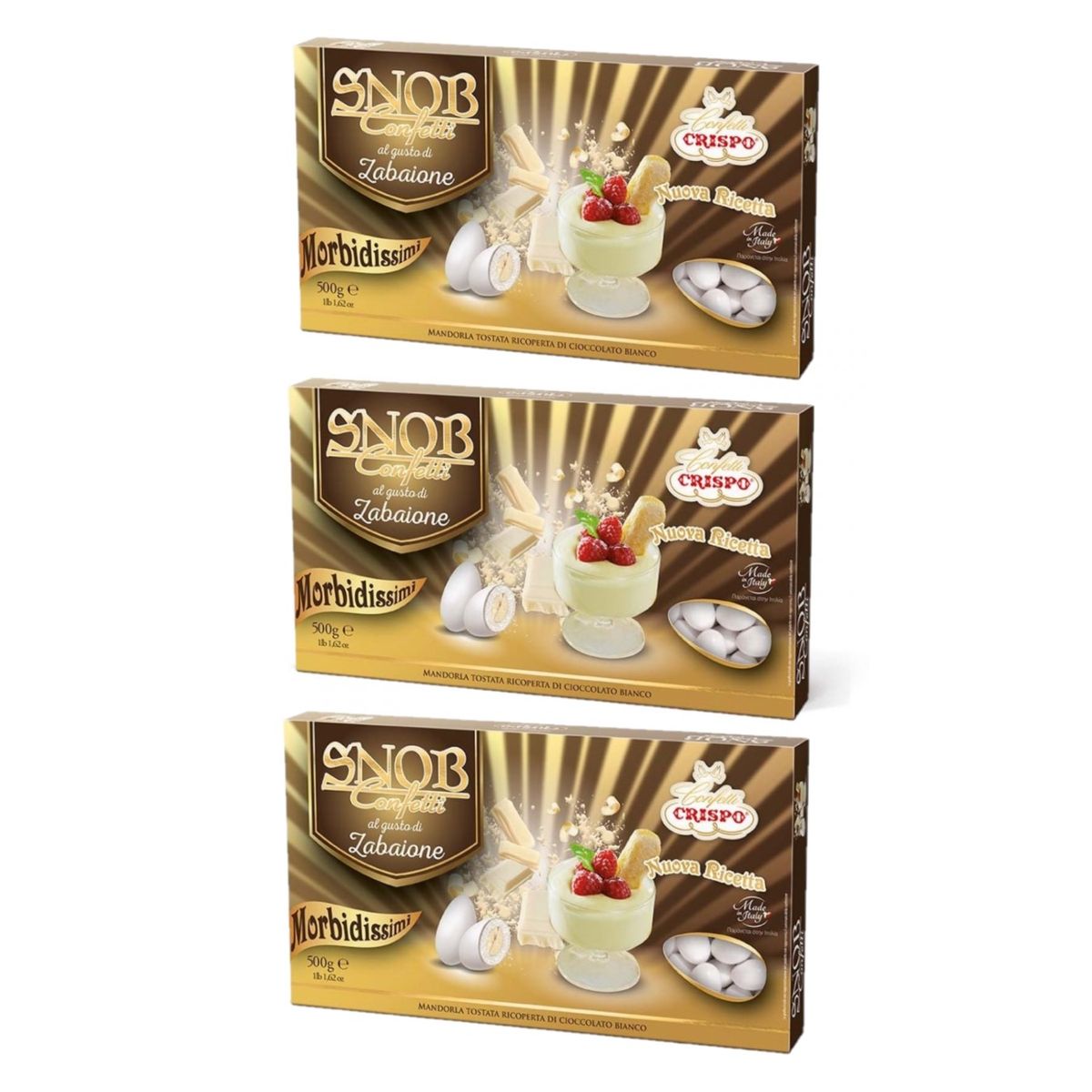 Crispo Confetti Snob gusto Zabaione 500 Gr. 3 pezzi
