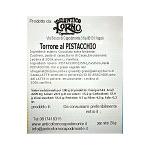 Antico Forno Torrone dei Morti Pistacho 250 g – Turrón Napolitano Tradicional de Chocolate y Pistacho | Especialidad Artesanal Italiana_1