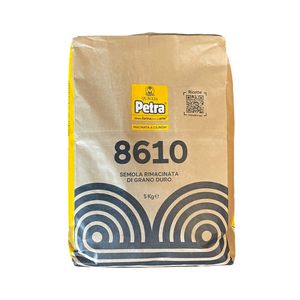 Molino Quaglia Petra 8610 Semola Rimacinata di Grano Duro 5 Kg – Ideale per Pane, Pizza e Pasta
