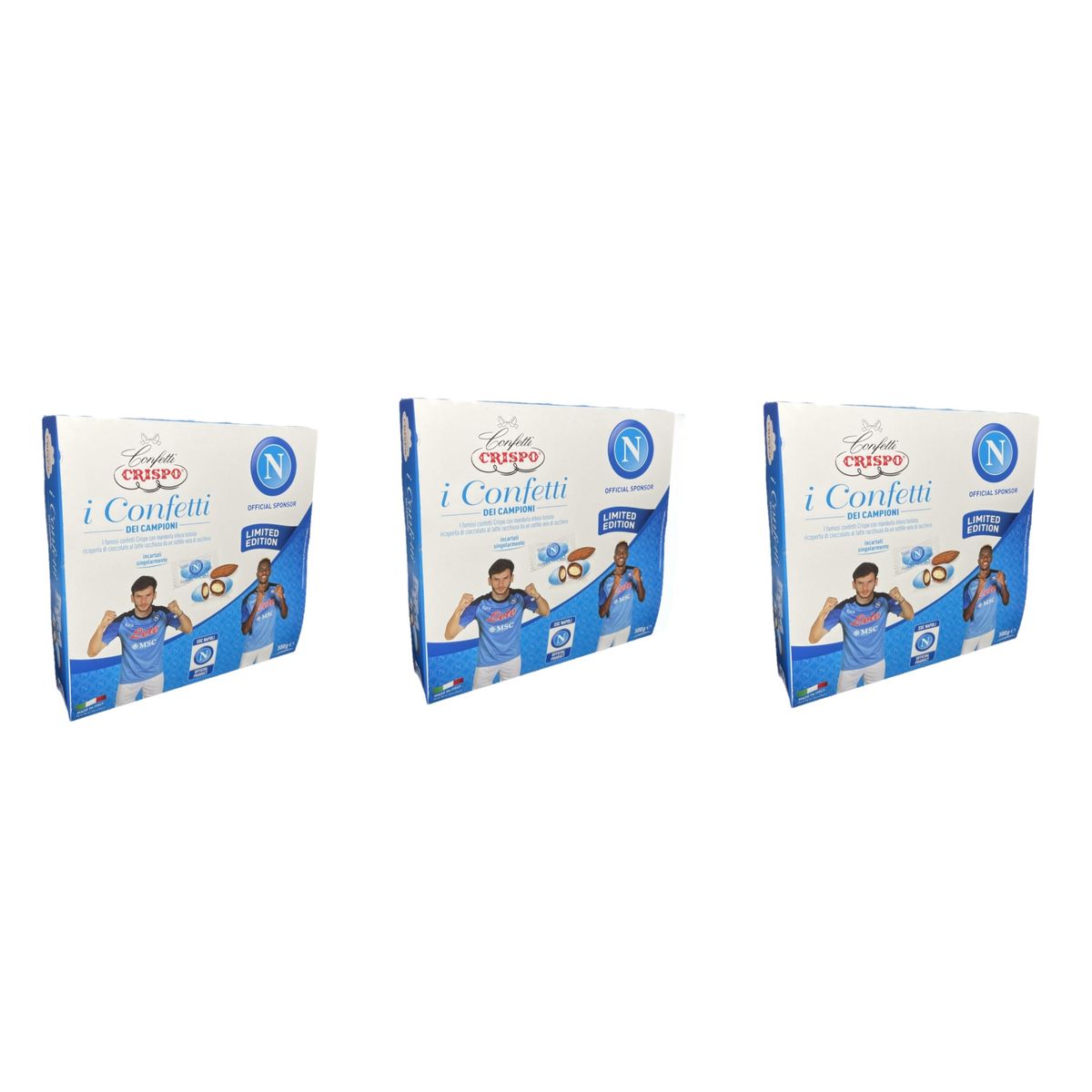 crispo confetti SSC Napoli 500 Gr. - 3 Pezzi