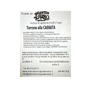Turrón de los Muertos Antico Forno Cassata Siciliana 250 g – Dulce Artesanal Napolitano con Frutas Confitadas y Chocolate_1