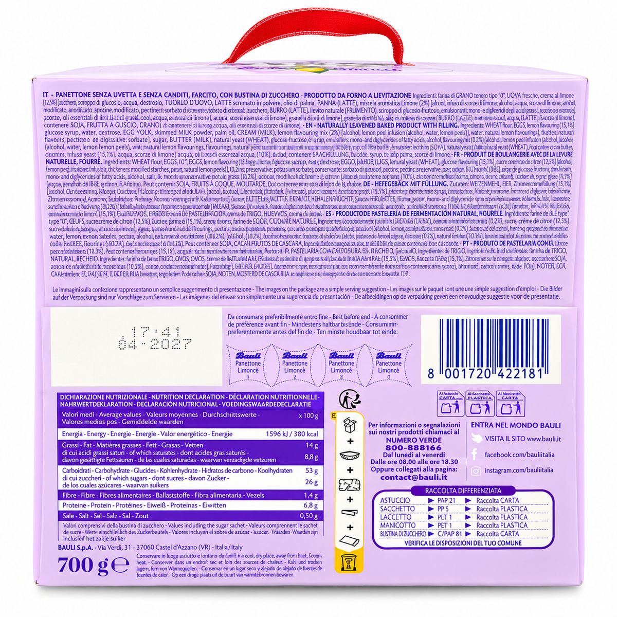 Bauli Panettone Limoncè 700 g