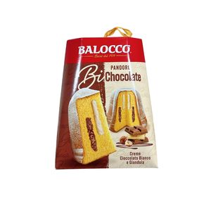 Balocco Bi-Chocolate Pandoro 800 g – Soft Italian Christmas Cake with White Chocolate and Gianduia Cream Filling | Made in Italy