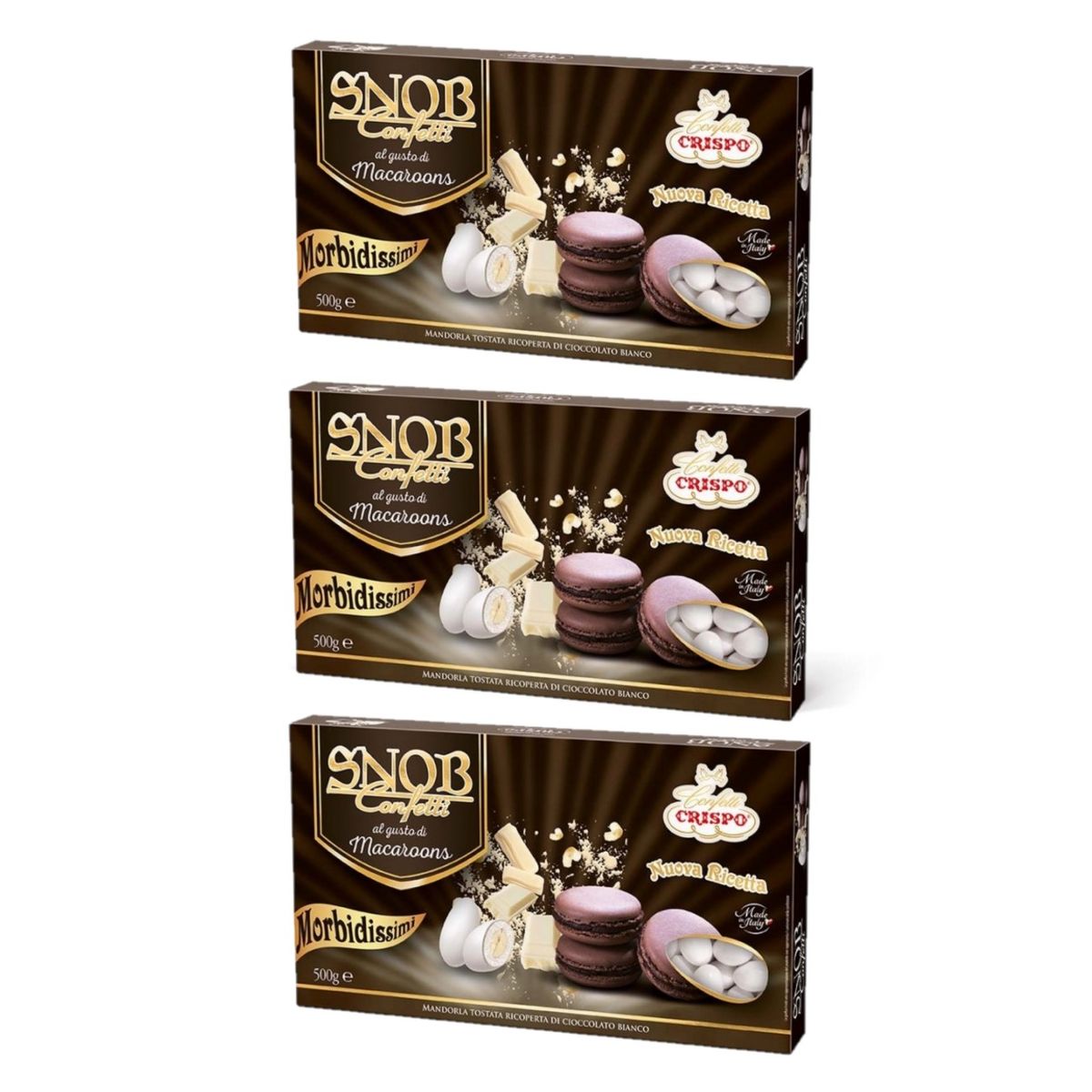 Macarrones Crispo Confetti Snob 500 Gr. 3 piezas