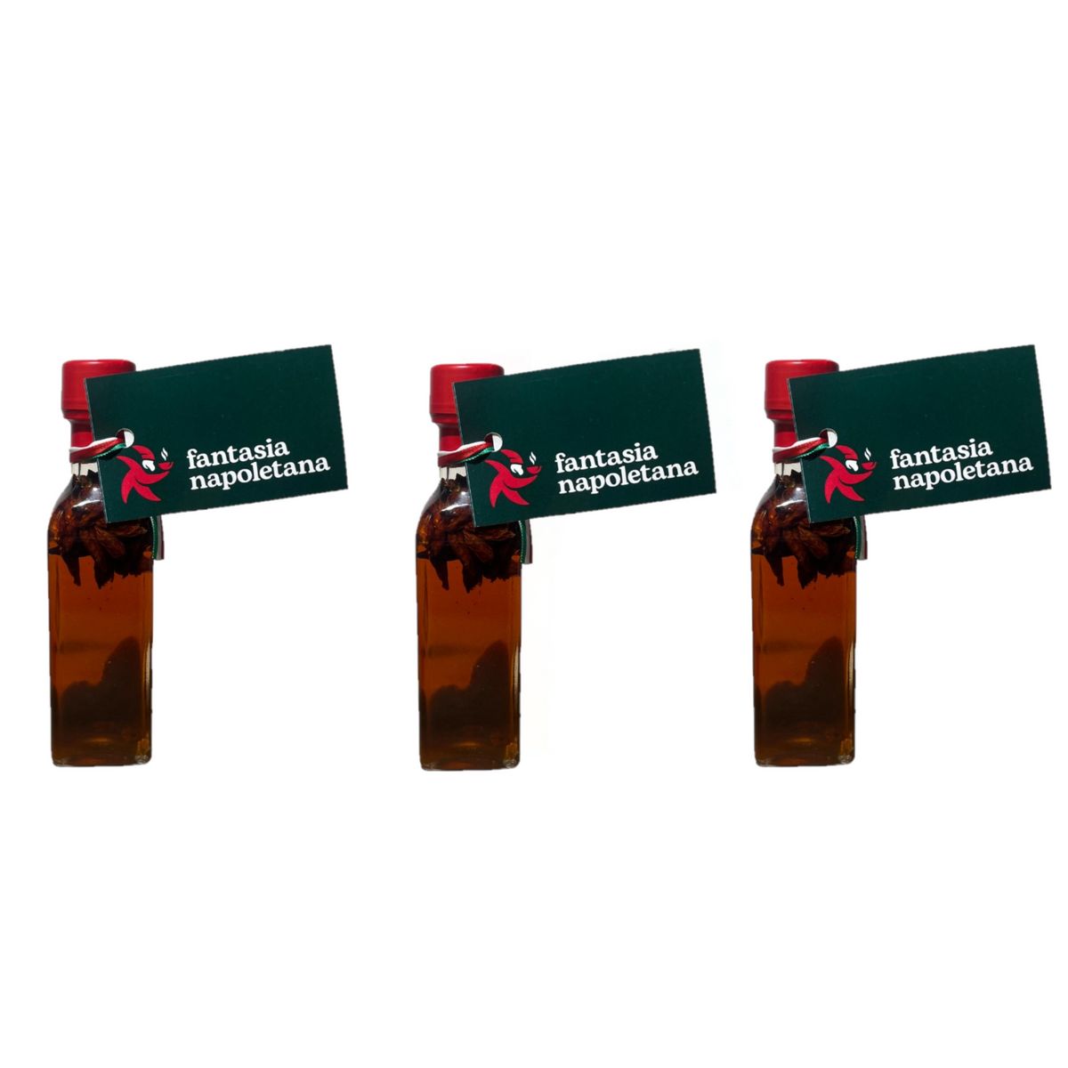 Fantasia Napoletana Gewürz auf Basis von nativem Olivenöl extra und Chilis 100 ml - 3 Stück