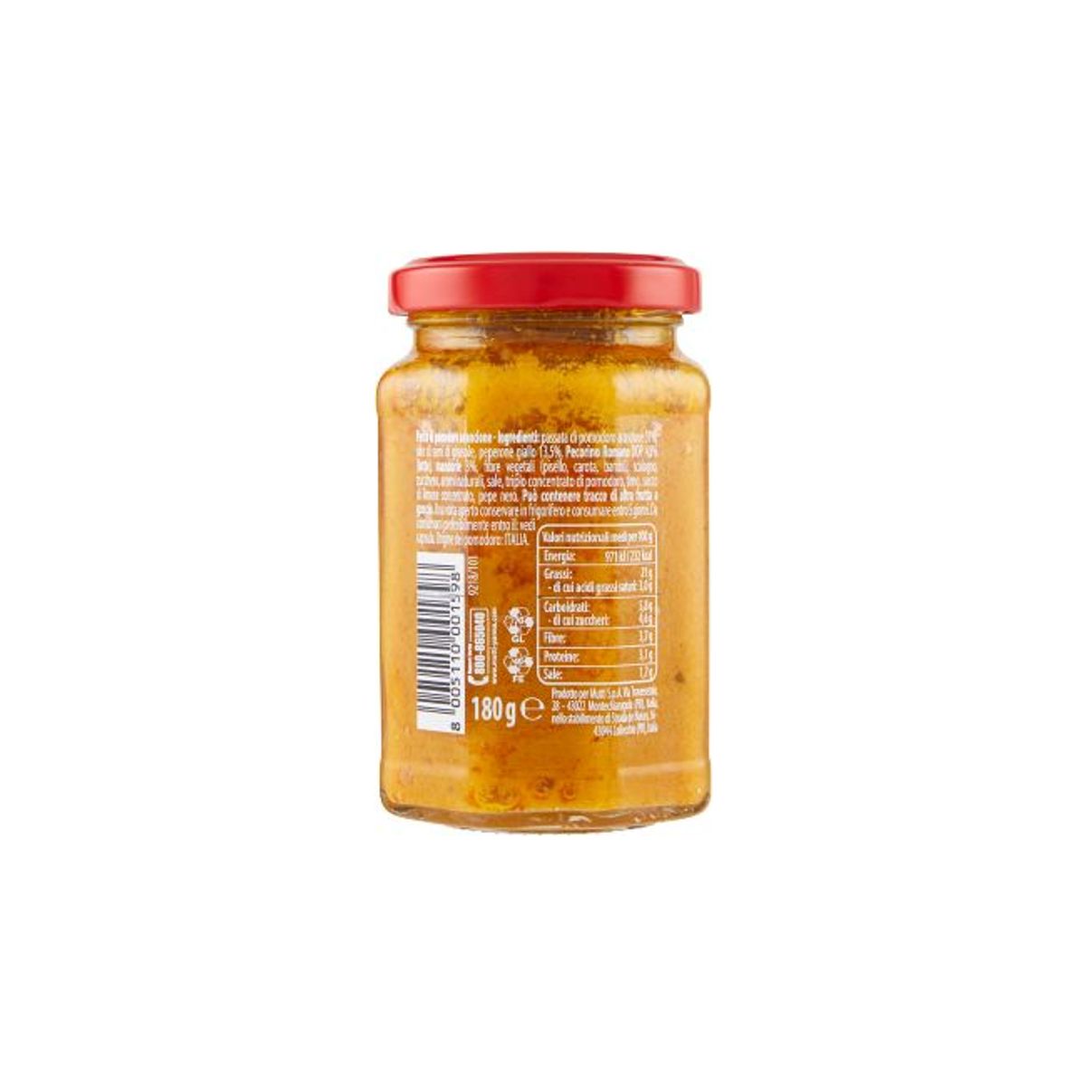 Pesto De Tomate Naranja Mutti 180g