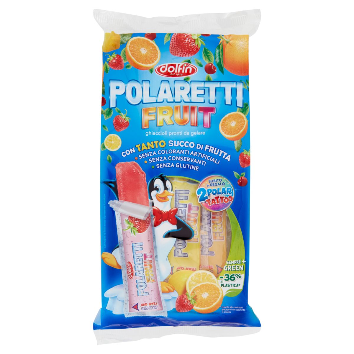  Polaretti Fruit Green Ghiaccioli da Gelare 10 pezzi 420 ml.