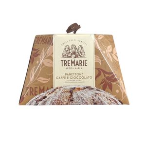 Tre Marie Coffee & Chocolate Panettone 930 g – Italian Artisan Christmas Cake with Chocolate Chips and Coffee Cream, Rich and Sophisticated Taste