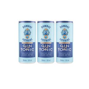 Bombay Sapphire Gin & Tonic Ready to Drink 250 ml – Premixed Cocktail Can_0