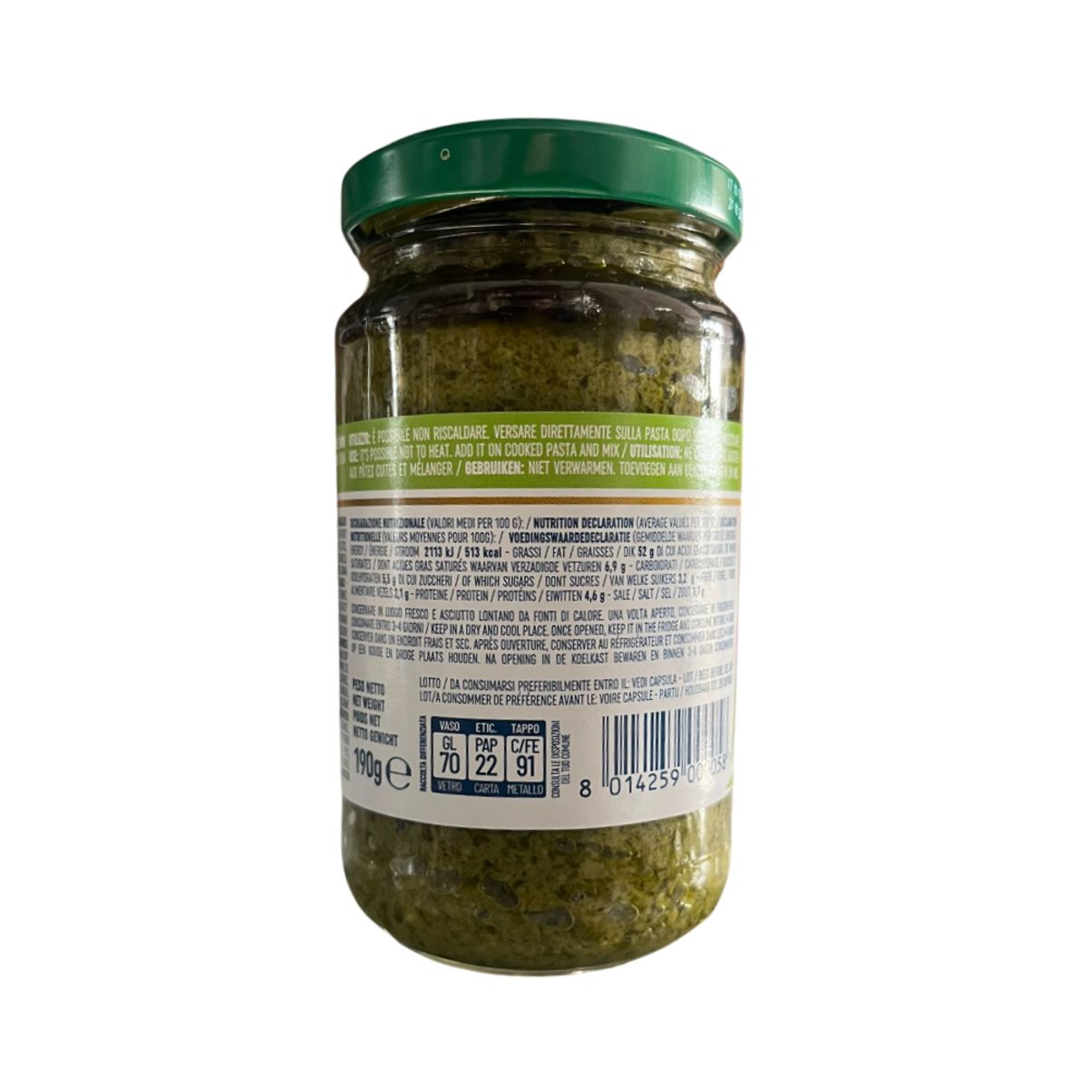 O Sol e Napule BuonPesto di Basilico alla Genovese 190 Gr.
