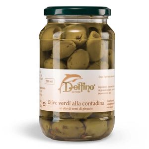 Delfino Battista Olive verdi alla contadina 560 Gr.