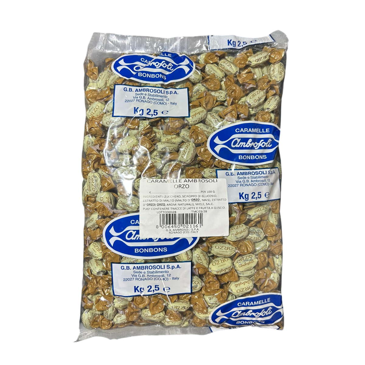 Bonbons à l'orge Ambrosoli 2,5 kg