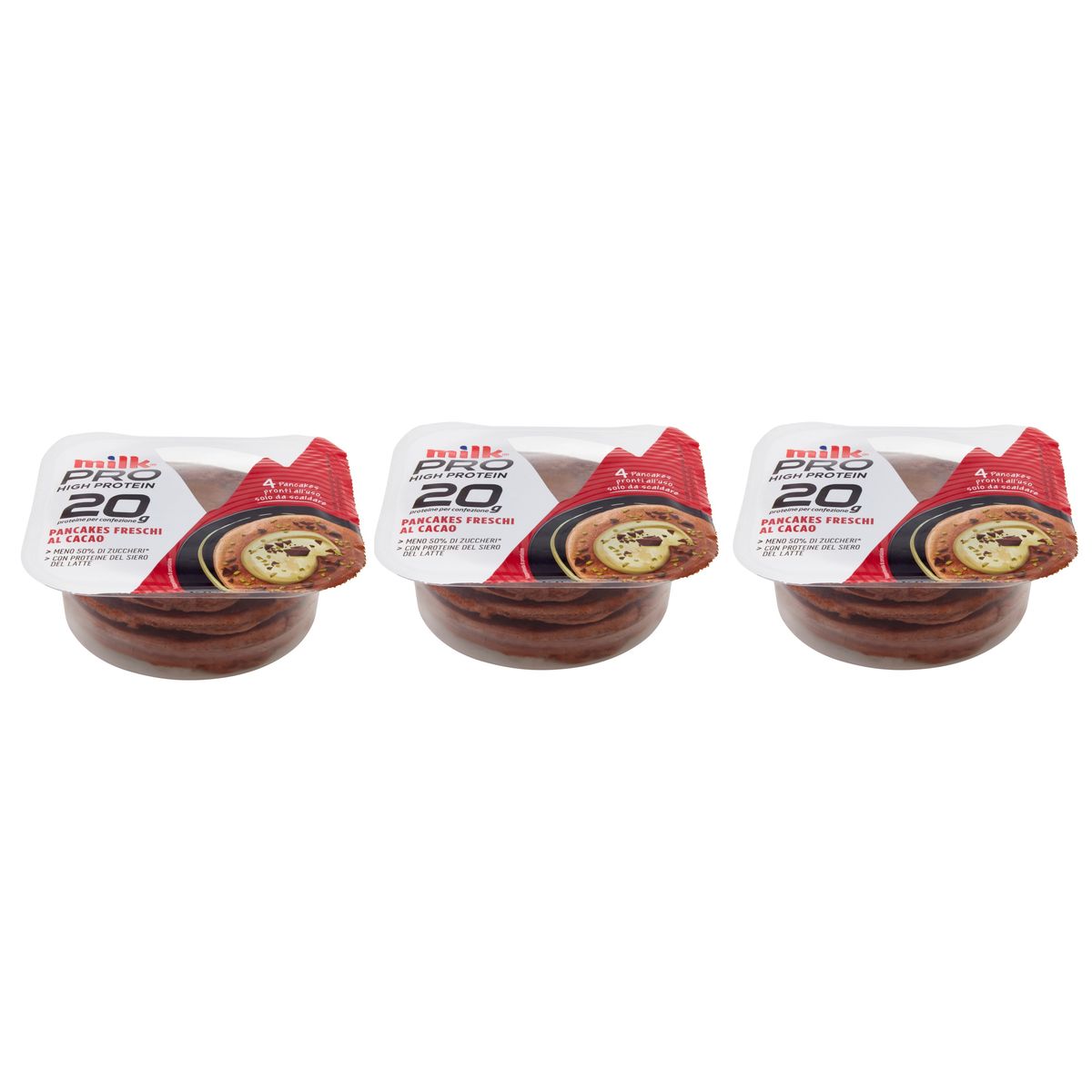 Milk Pro High Protein Pancakes al Cacao Freschi 4 x 40 Gr.