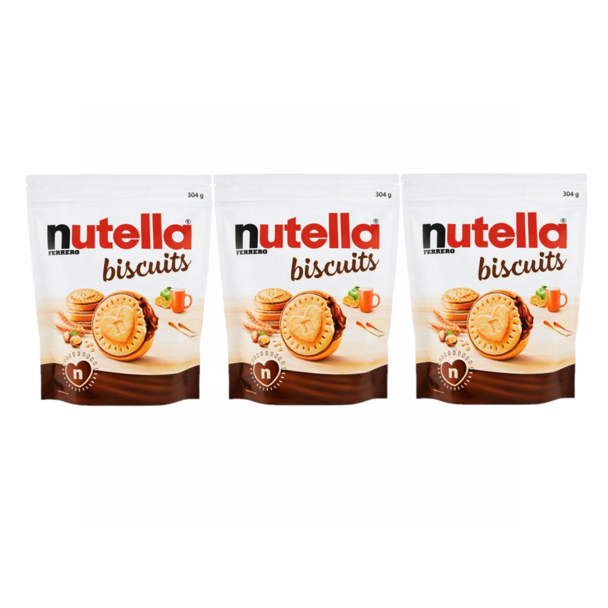 Ferrero nutella biscuits 304 Gr. - 3 pezzi