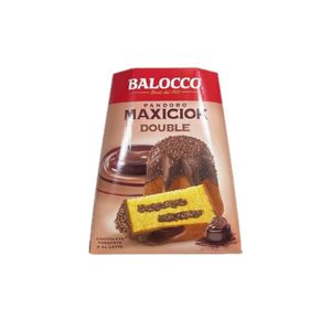 Balocco Pandoro Maxiciok Double 800g – Soft Italian Christmas Cake with Double Dark and Milk Chocolate