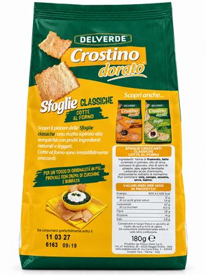 Delverde Crostino Dorato Feuilles Classiques 180 g_1