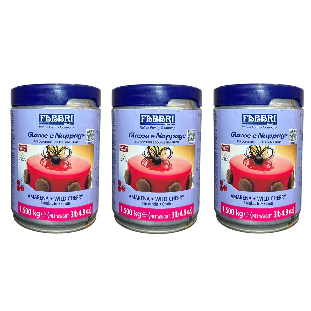 Fabbri Glasse e Nappage 1.5 Kg - 3 pezzi