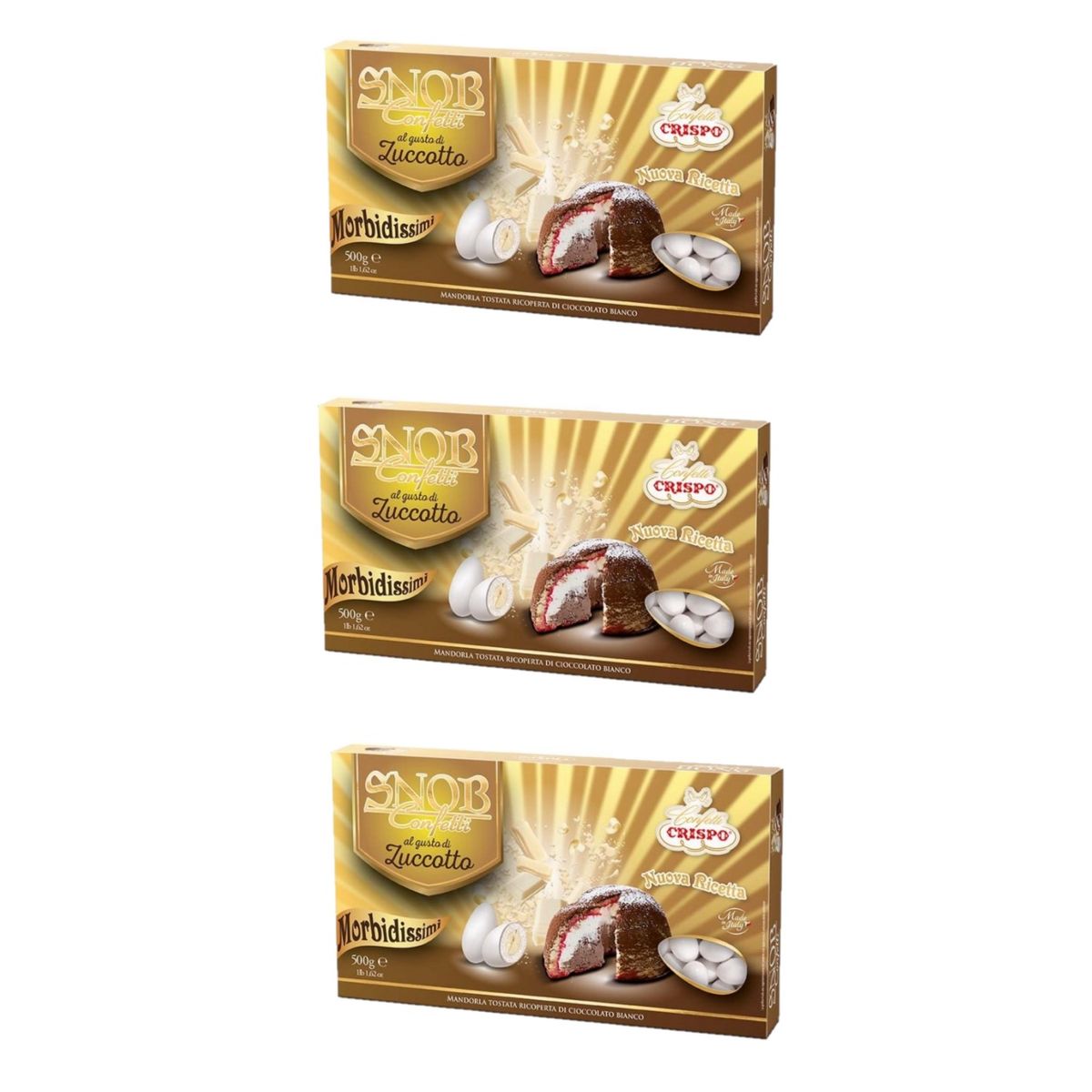 Crispo Confetti Snob Zuccotto 500 Gr. - 3 Pezzi