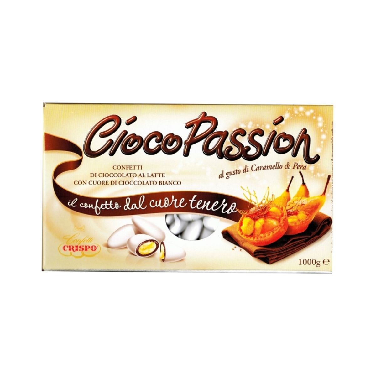 Crispo Confetti CiocoPassion Karamell und Birnen 1 kg.