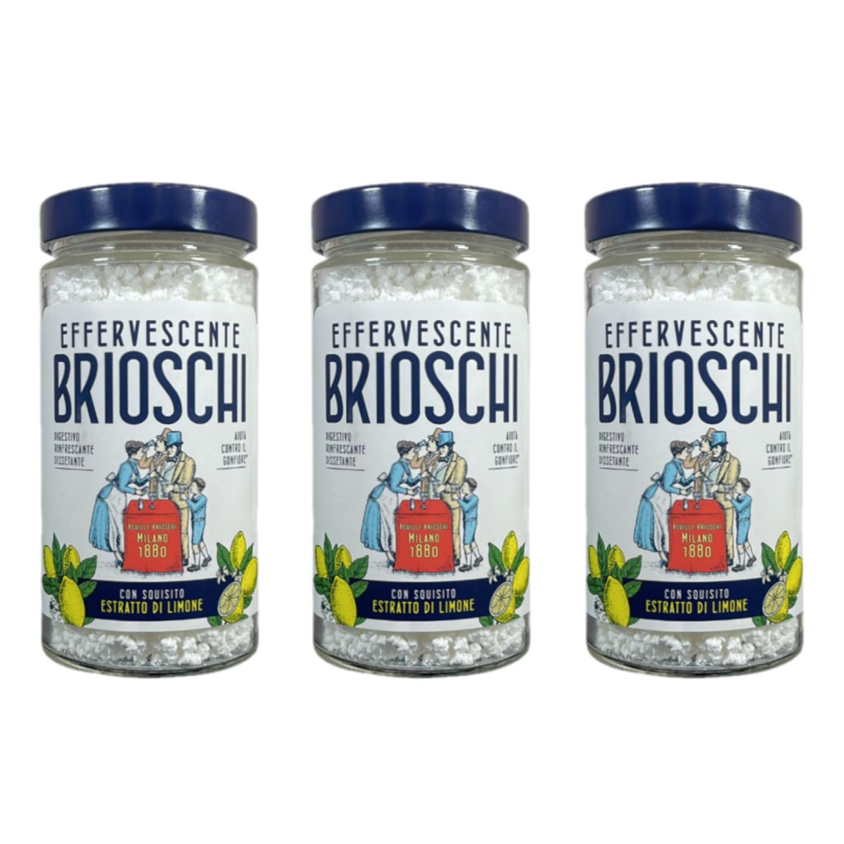 Brioschi Effervescente Digestivo al Limone 200g - 3 Pezzi