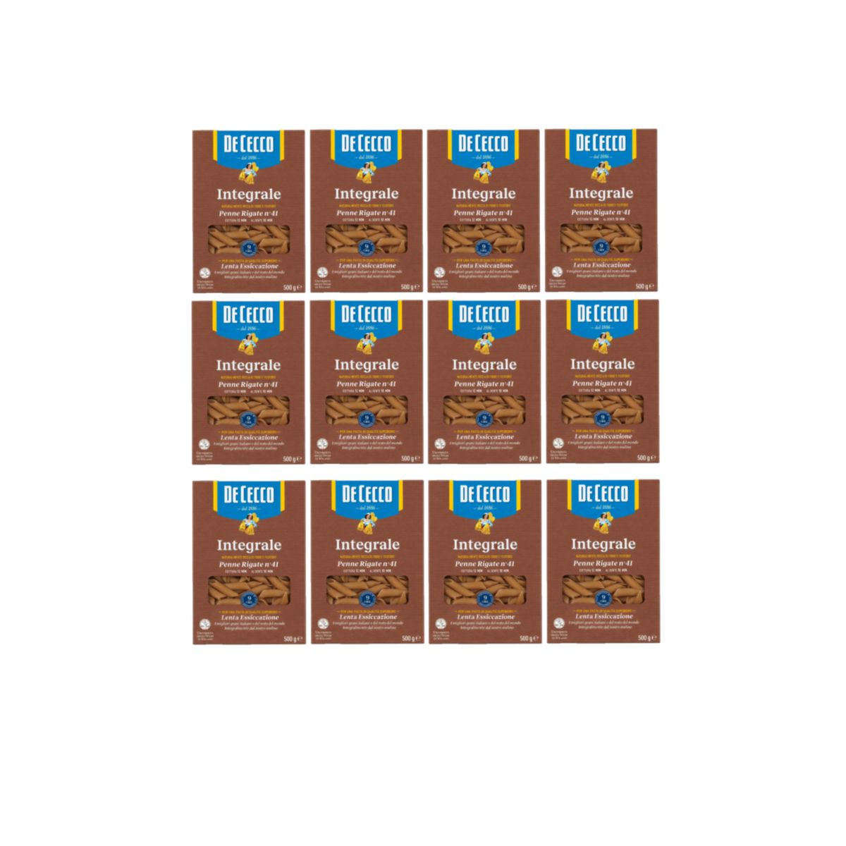De Cecco Penne Rigate Integrali n° 41 500 Gr. - 12 Pezzi