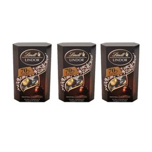 LINDOR Cornet 60% Kakao 200g – Zartschmelzende Dunkle Schokoladentrüffel, Schweizer Genuss Pur_0