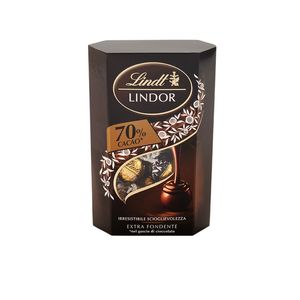 LINDOR Cornet 60% Kakao 200g – Zartschmelzende Dunkle Schokoladentrüffel, Schweizer Genuss Pur