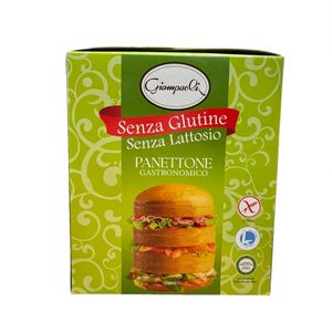 Panettone gourmand sans gluten et sans lactose Giampaoli – Idéal pour les garnitures salées, spécialement conçu pour les personnes cœliaques