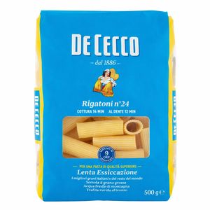 De Cecco Rigatoni n° 24 500 g – Pasta di Semola di Grano Duro a Lenta Essiccazione