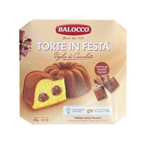 Balocco Torte in Festa Chocolate 400 g – Bizcocho Italiano Relleno con Crema de Chocolate, Delicia Clásica y Tradicional