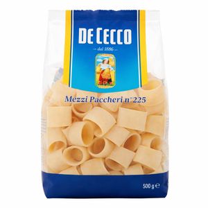 De Cecco Mezzi Paccheri n° 225 500 g – Bronze-Drawn Durum Wheat Semolina Pasta