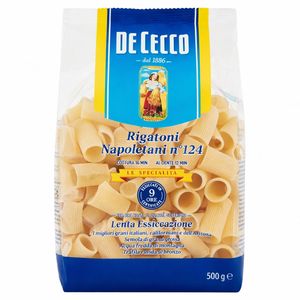 De Cecco Rigatoni Napoletani n°124 500 g – Pasta di Semola di Grano Duro a Trafilatura Ruvida