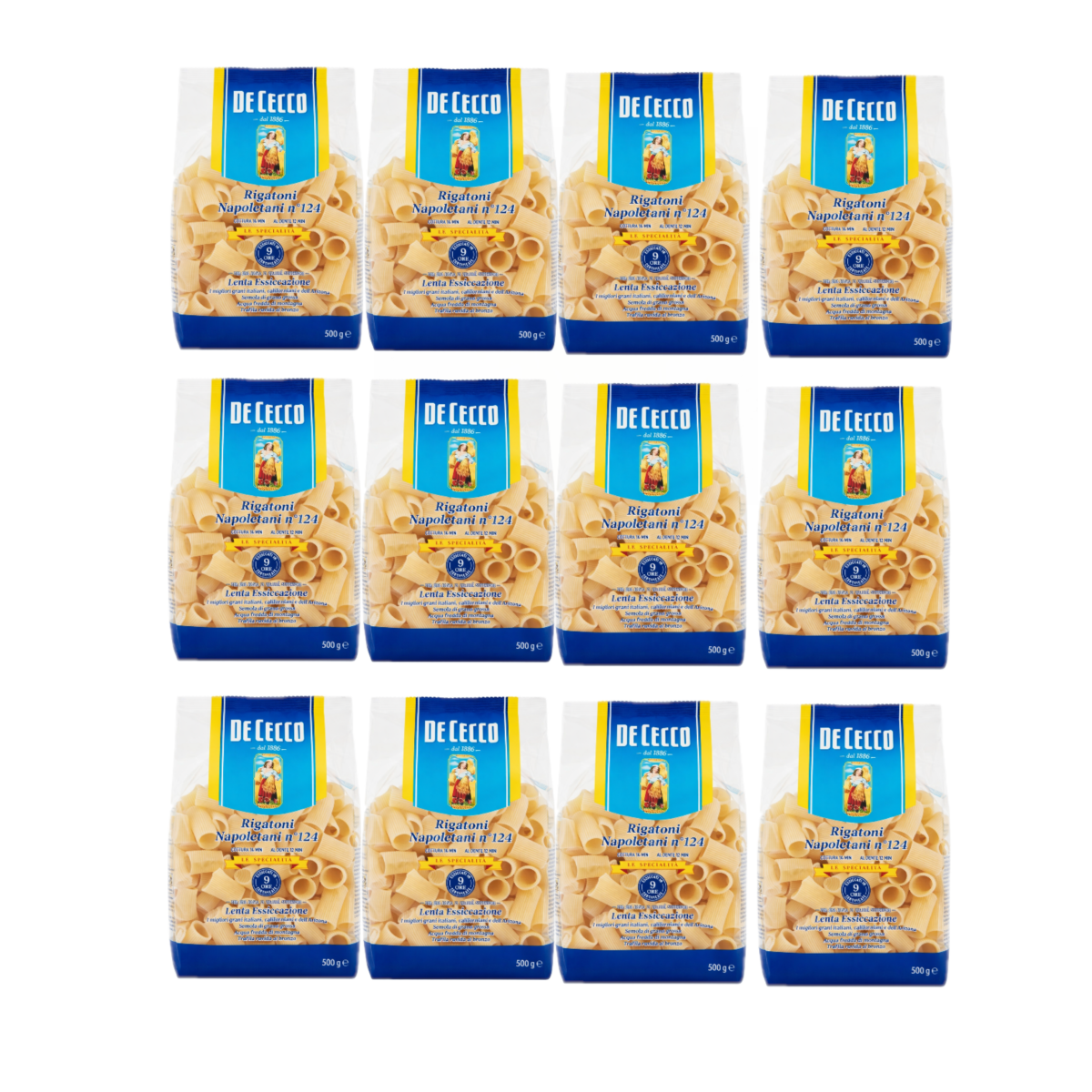 De Cecco Rigatoni Napoletani n° 124 500 Gr. - 12 Pezzi