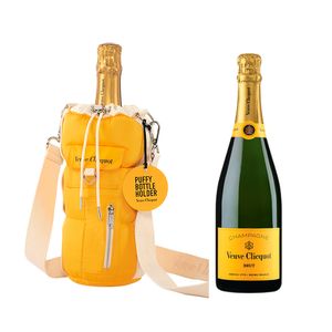 Veuve Clicquot Champagne Brut con Puffy Bottle Holder 75 cl | Stile Iconico ed Eleganza Francese