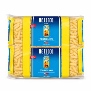 De Cecco Tortiglioni 3 Kg – Durum Wheat Semolina Pasta for Food Service