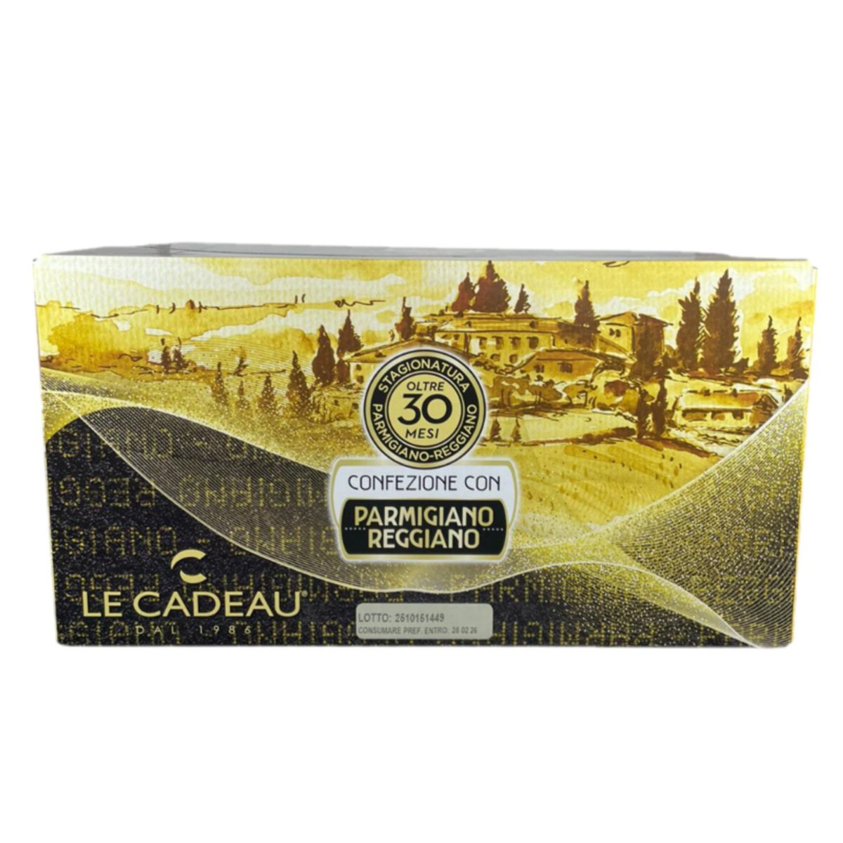 Cesto Regalo Gran Emilia Le Cadeau – Selezione Gourmet con Parmigiano Reggiano, Lambrusco, Sangiovese e Specialità Emiliane – 15 Pezzi di Eccellenza Italiana