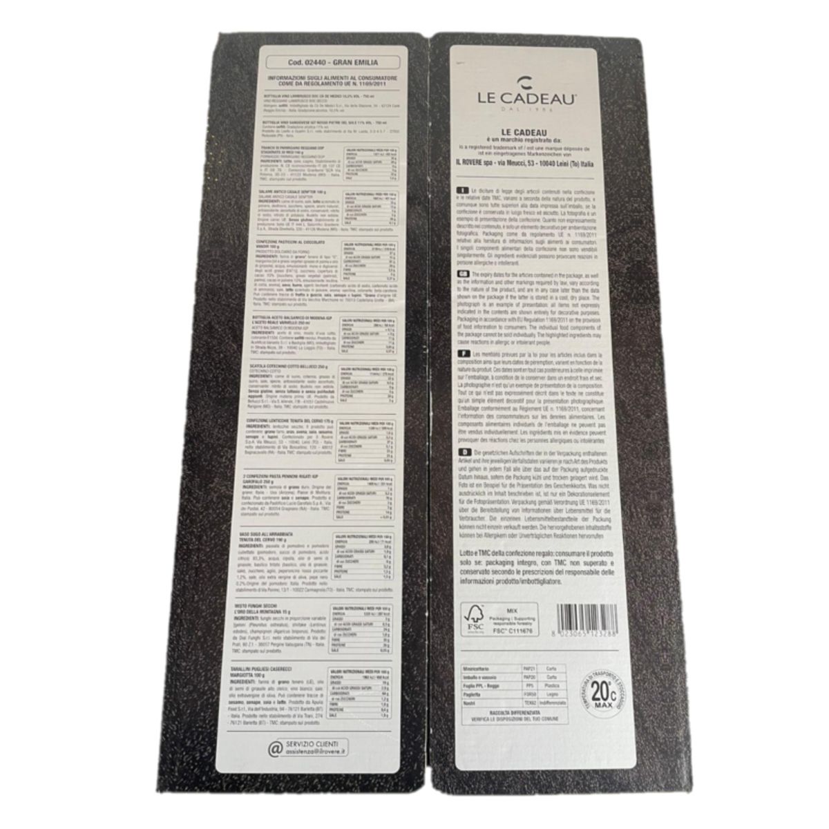 Cesto Regalo Gran Emilia Le Cadeau – Selezione Gourmet con Parmigiano Reggiano, Lambrusco, Sangiovese e Specialità Emiliane – 15 Pezzi di Eccellenza Italiana