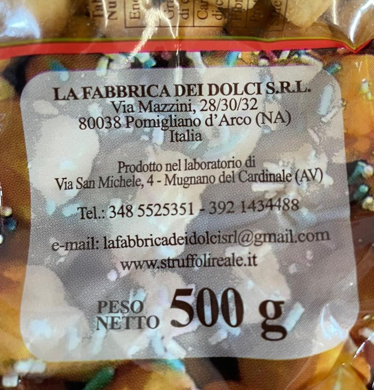 Artisanal Neapolitan Struffoli 500g – Pasticceria Reale | Traditional Italian Dessert