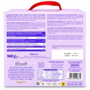 Bauli Gransoffice Panettone aux Raisins Sans Fruits Confits 900 g_1