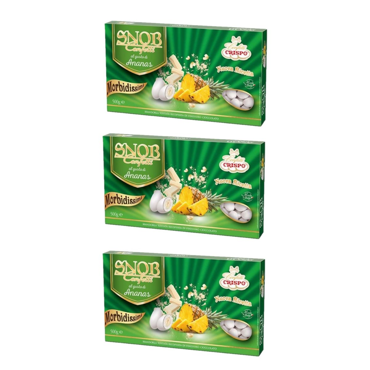 Crispo Confetti Snob Ananas 500 Gr. - 3 Pezzi