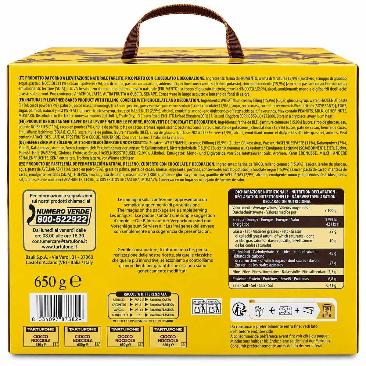 Truffes au chocolat et aux noisettes 650 g | Dessert au chocolat